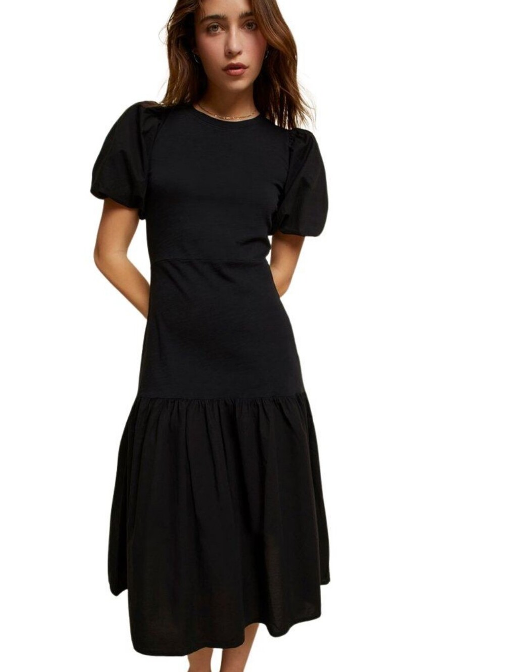 Nation LTD Etoile Bubble Hem Combo Dress